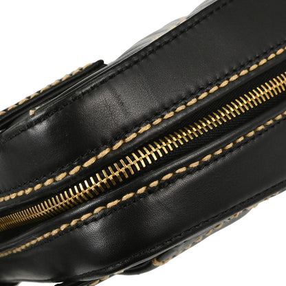 Chanel 2003-2004 Black Calfskin Wild Stitch Handbag