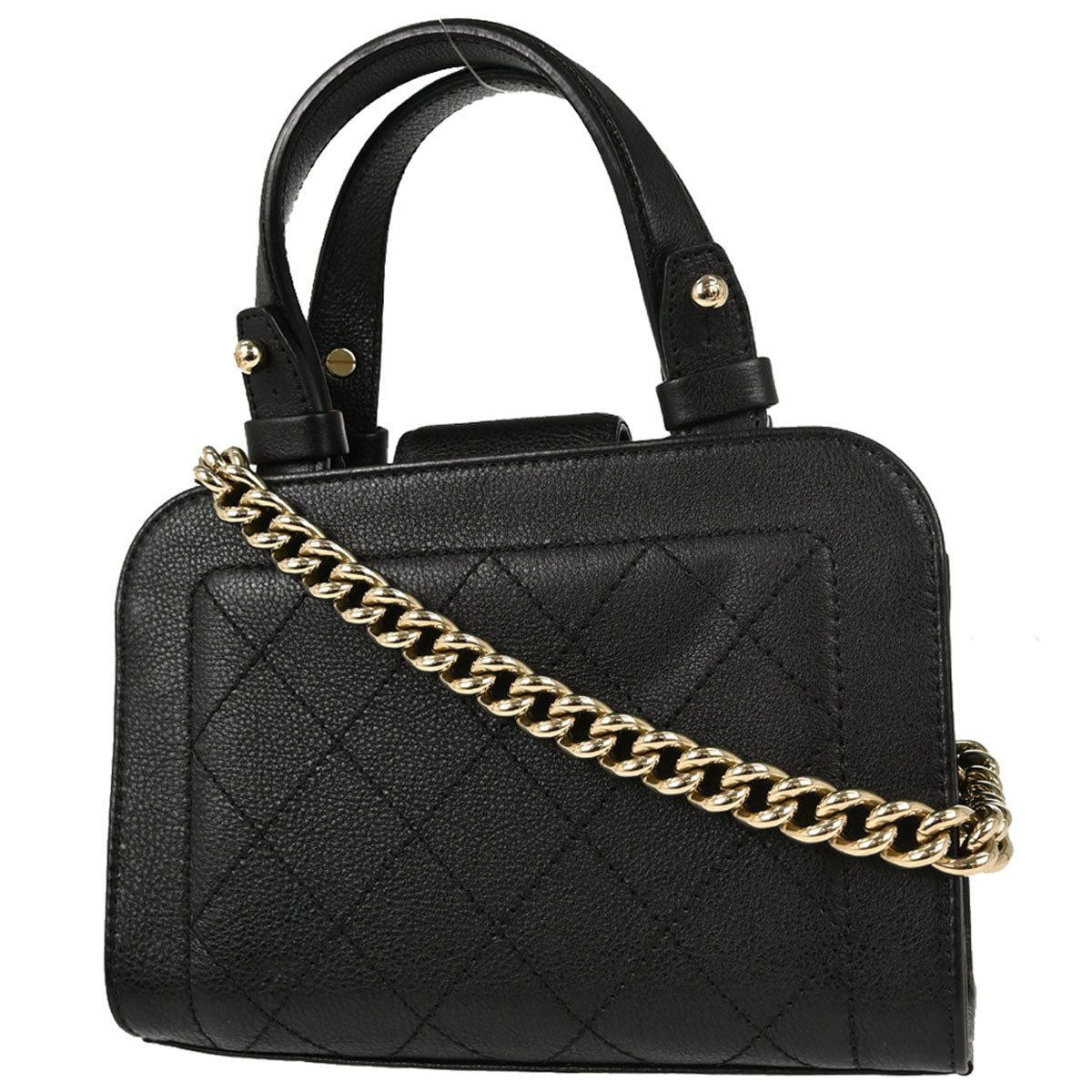Chanel 2016-2017 Black Calfskin Label Click 2way Shoulder Handbag