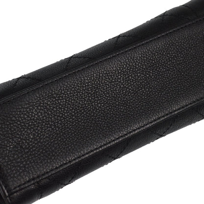 Chanel 2016-2017 Black Calfskin Label Click 2way Shoulder Handbag
