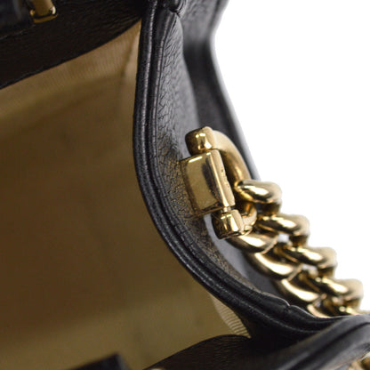 Chanel 2016-2017 Black Calfskin Label Click 2way Shoulder Handbag