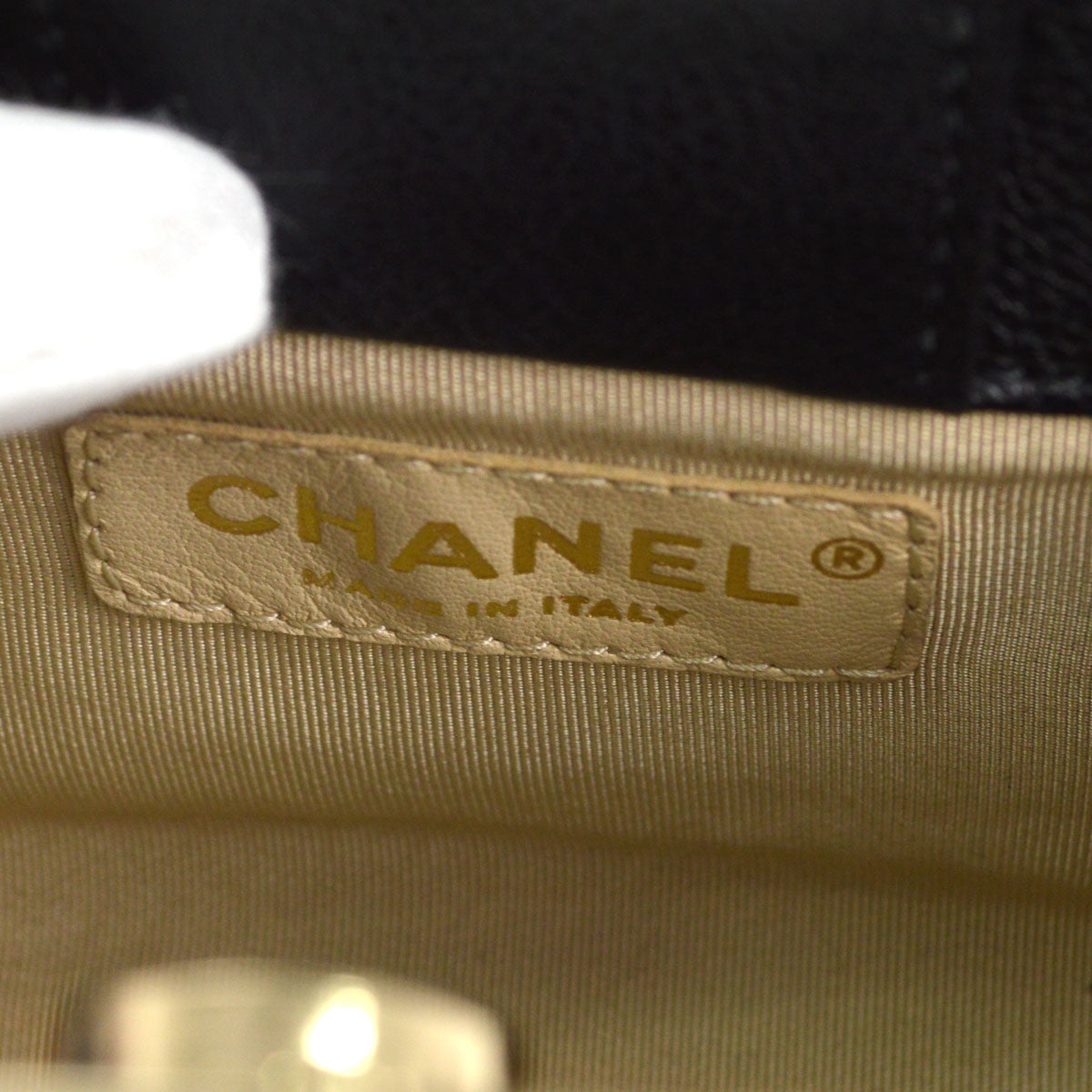 Chanel 2016-2017 Black Calfskin Label Click 2way Shoulder Handbag