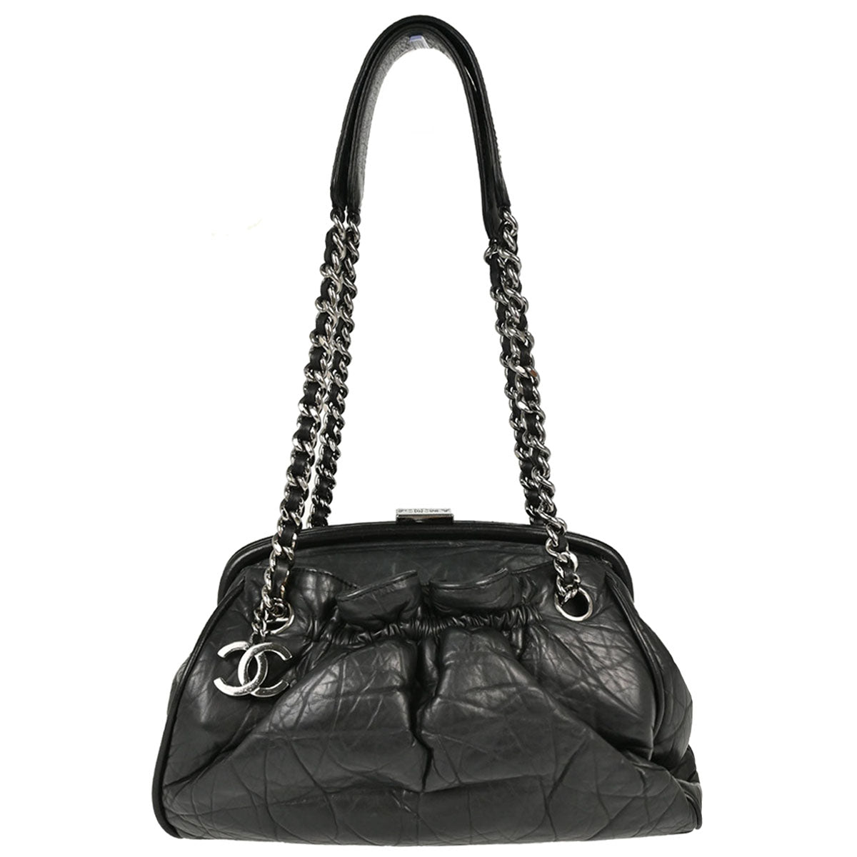 Chanel 2005-2006 Black Lambskin Paris-New York Handbag