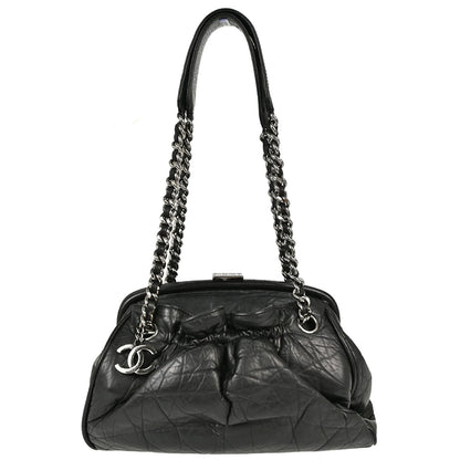 Chanel 2005-2006 Black Lambskin Paris-New York Handbag