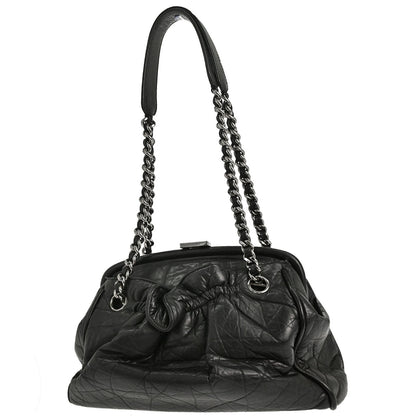 Chanel 2005-2006 Black Lambskin Paris-New York Handbag