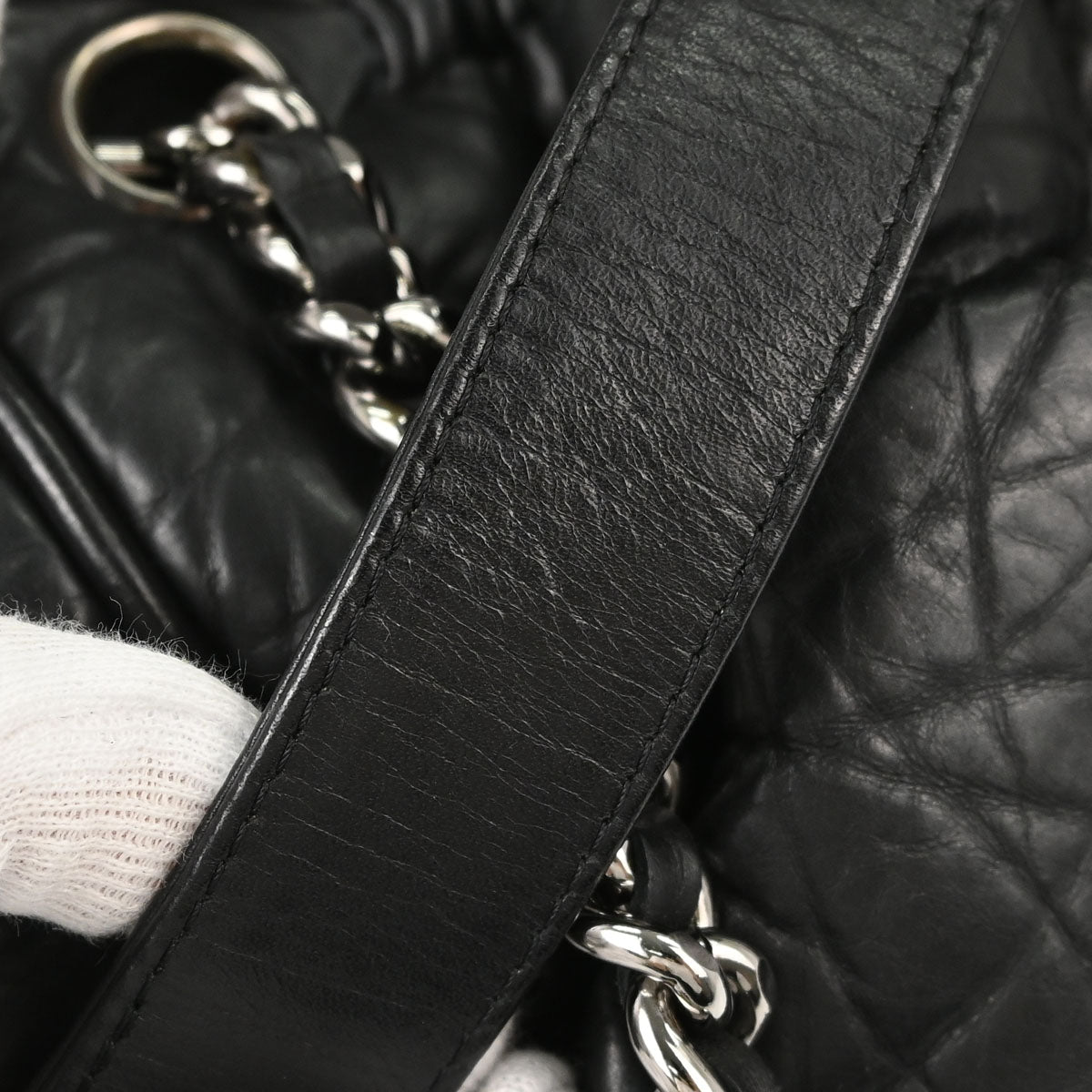 Chanel 2005-2006 Black Lambskin Paris-New York Handbag
