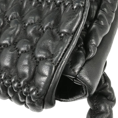 Chanel 2008-2009 Black Lambskin Ruffled Handbag