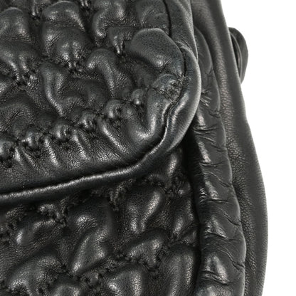 Chanel 2008-2009 Black Lambskin Ruffled Handbag