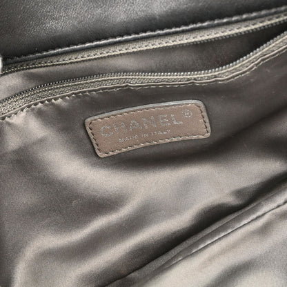 Chanel 2008-2009 Black Lambskin Ruffled Handbag