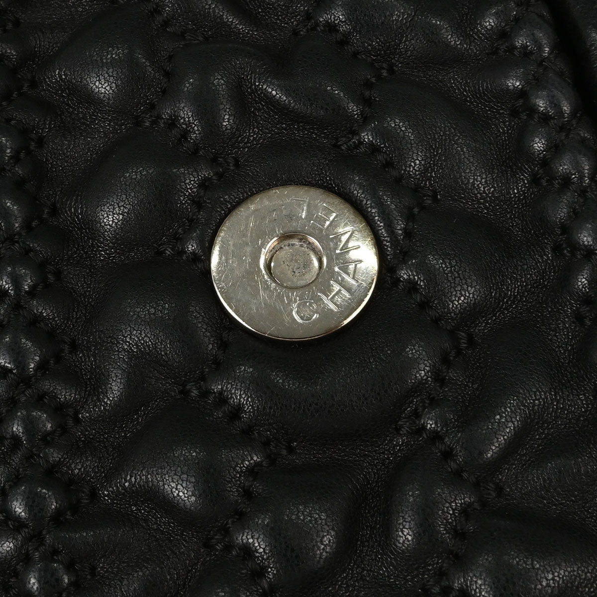 Chanel 2008-2009 Black Lambskin Ruffled Handbag