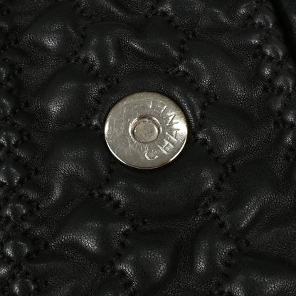 Chanel 2008-2009 Black Lambskin Ruffled Handbag