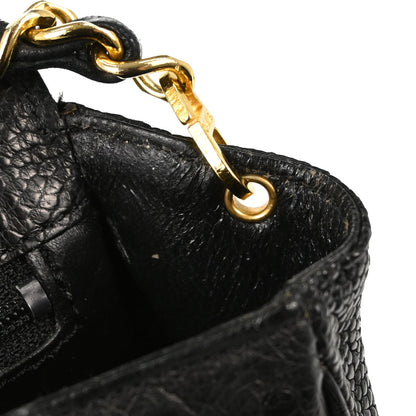 Chanel * Black Ostrich Mini Classic Square Flap Shoulder Bag