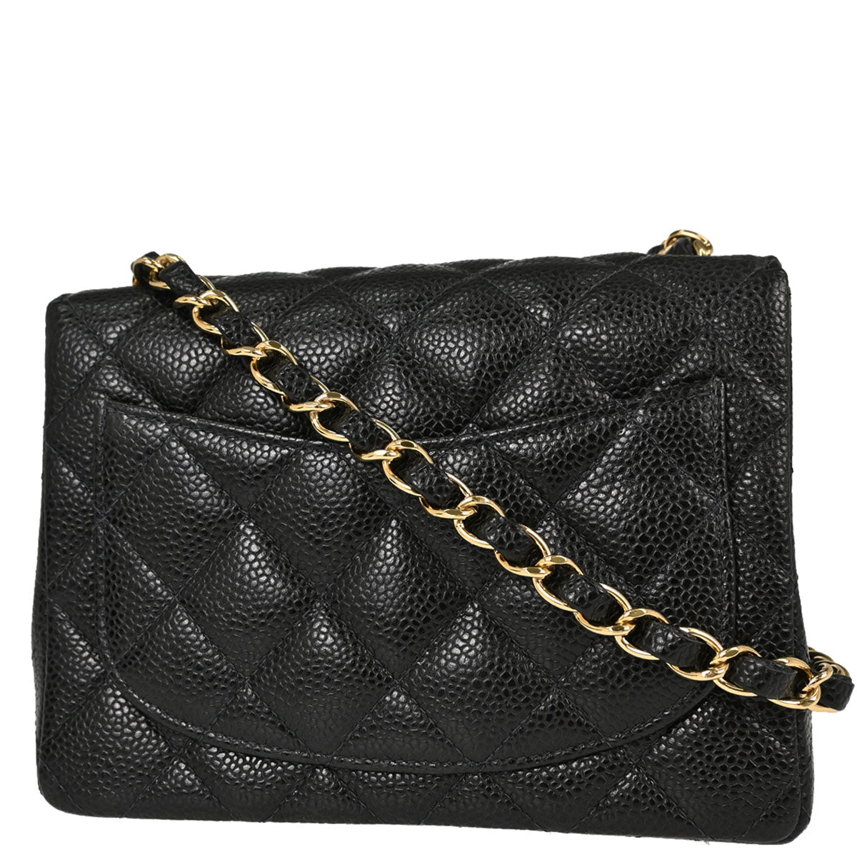 Chanel Black Caviar Skin Mini Classic Square Flap Shoulder Bag 17