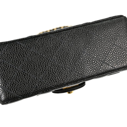 Chanel Black Caviar Skin Mini Classic Square Flap Shoulder Bag 17