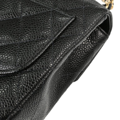 Chanel Black Caviar Skin Mini Classic Square Flap Shoulder Bag 17