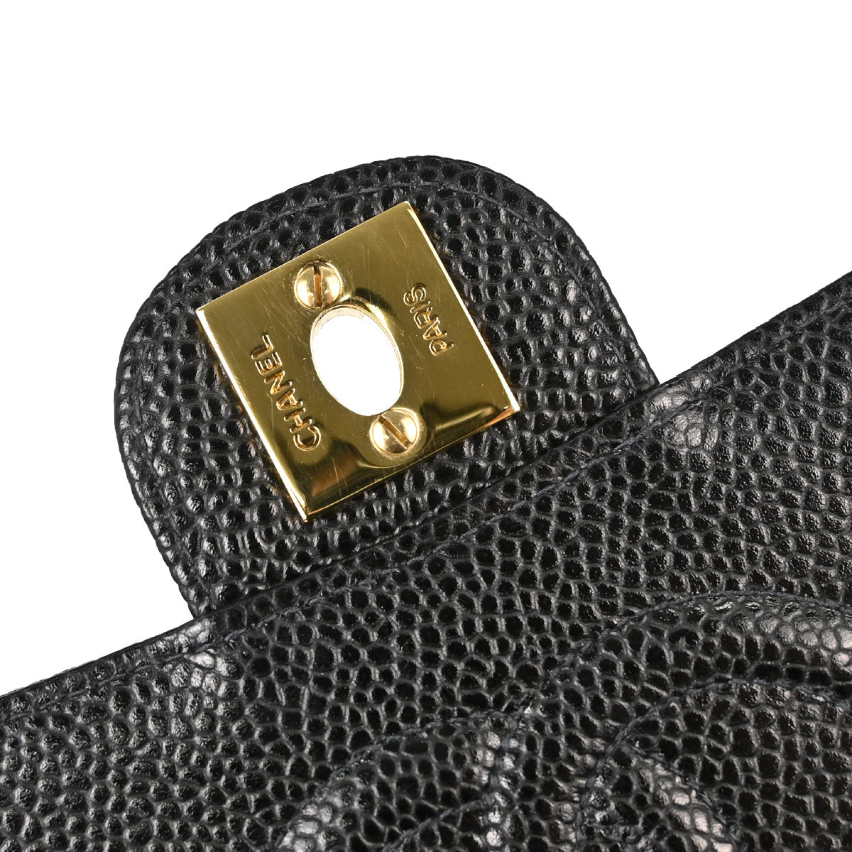 Chanel Black Caviar Skin Mini Classic Square Flap Shoulder Bag 17