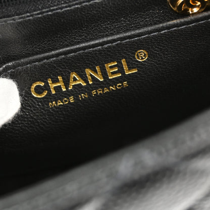 Chanel Black Caviar Skin Mini Classic Square Flap Shoulder Bag 17