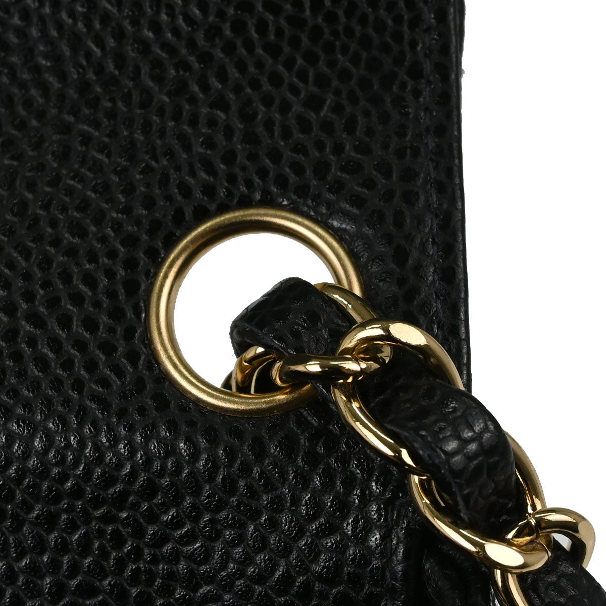 Chanel Black Caviar Skin Mini Classic Square Flap Shoulder Bag 17
