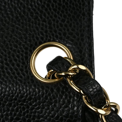 Chanel Black Caviar Skin Mini Classic Square Flap Shoulder Bag 17