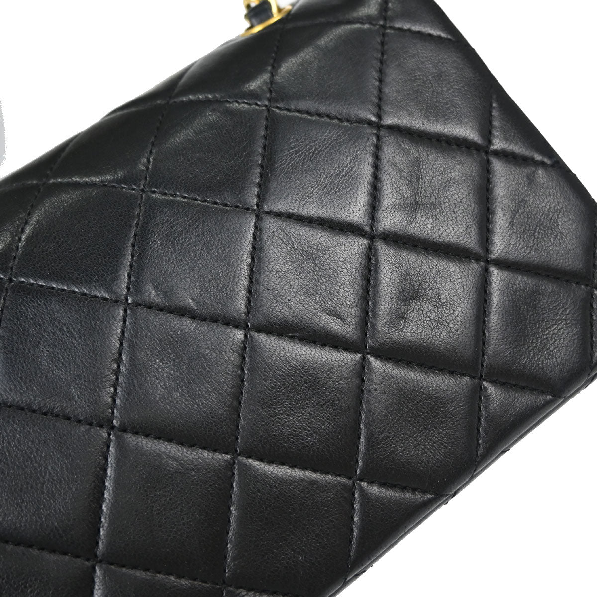 Chanel Black Lambskin Turnlock Mini Full Flap Shoulder Bag