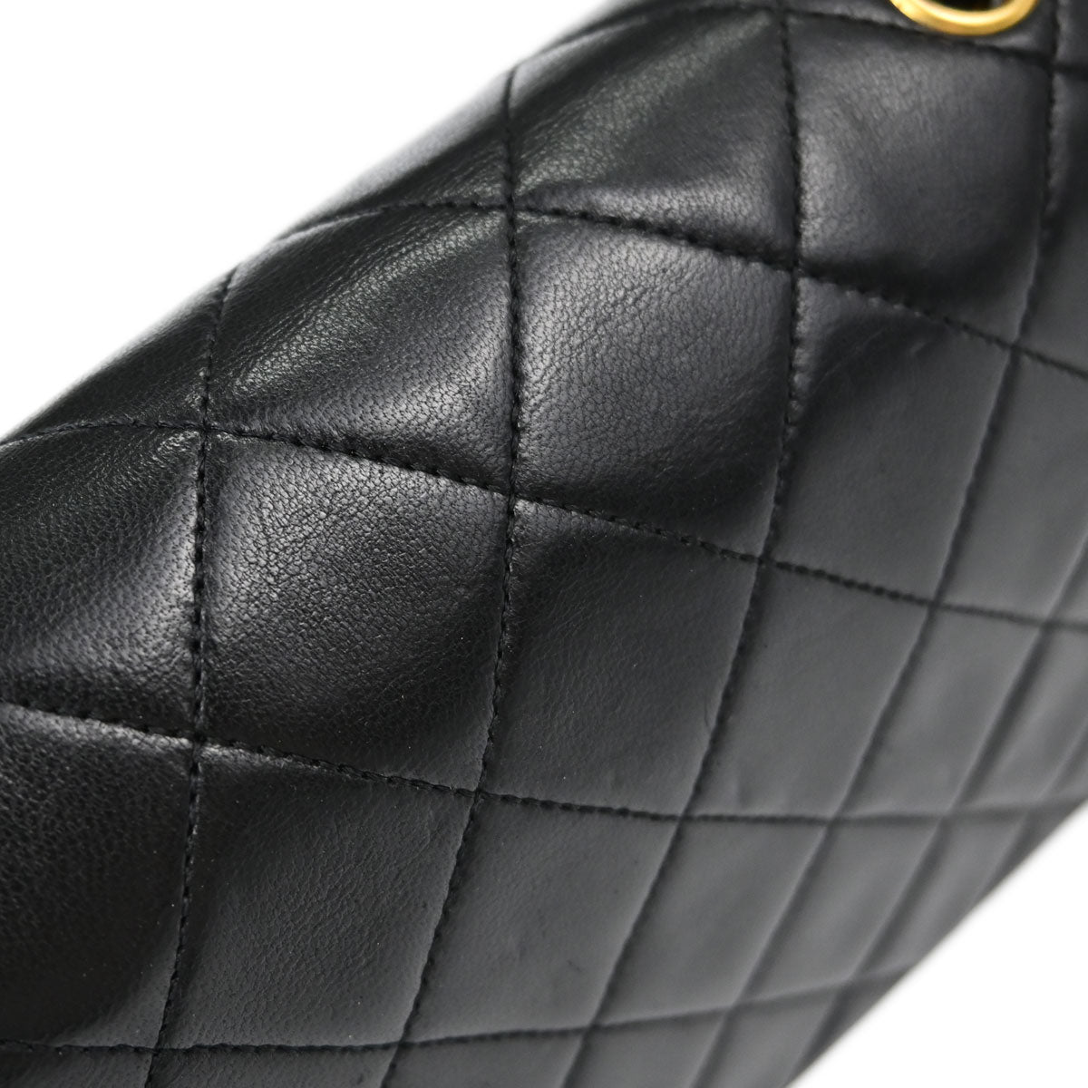 Chanel Black Lambskin Turnlock Mini Full Flap Shoulder Bag