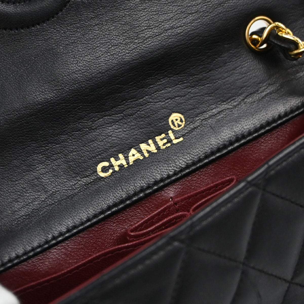 Chanel Black Lambskin Turnlock Mini Full Flap Shoulder Bag