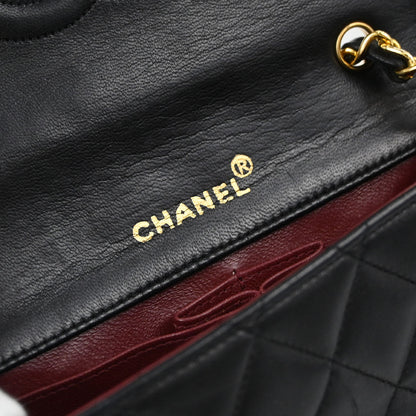 Chanel Black Lambskin Turnlock Mini Full Flap Shoulder Bag
