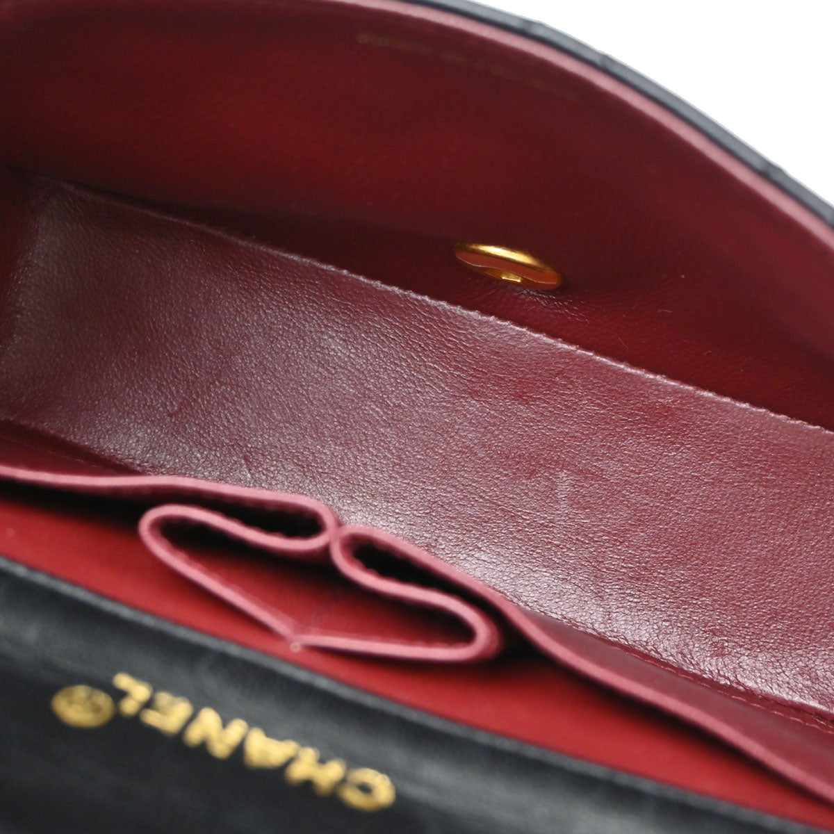 Chanel Black Lambskin Turnlock Mini Full Flap Shoulder Bag