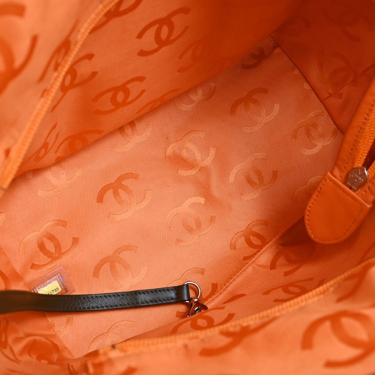 Chanel * Khaki Calfskin Python Cambon Ligne Tote Handbag