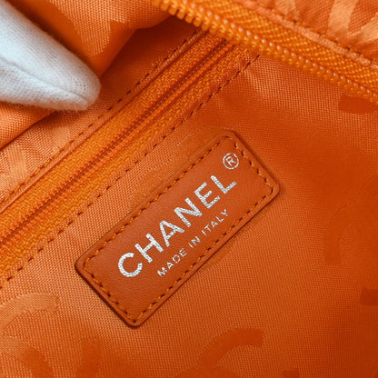 Chanel * Khaki Calfskin Python Cambon Ligne Tote Handbag