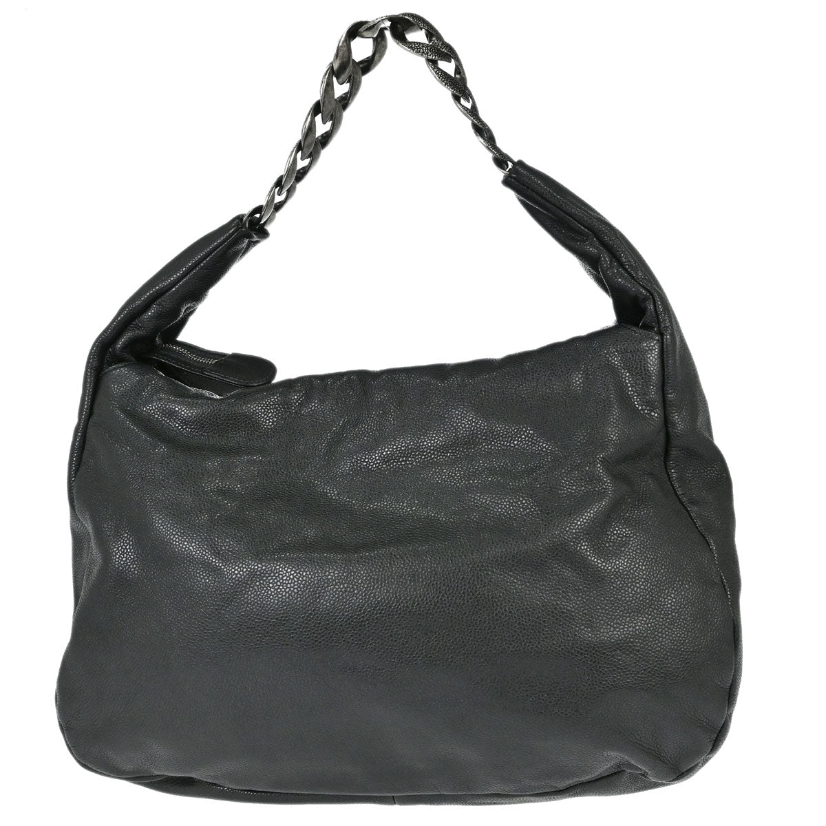Chanel 2009-2010 Dark Gray Caviar Skin 31 Hobo Handbag