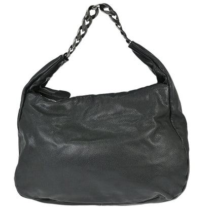 Chanel 2009-2010 Dark Gray Caviar Skin 31 Hobo Handbag
