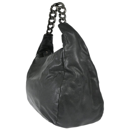 Chanel 2009-2010 Dark Gray Caviar Skin 31 Hobo Handbag