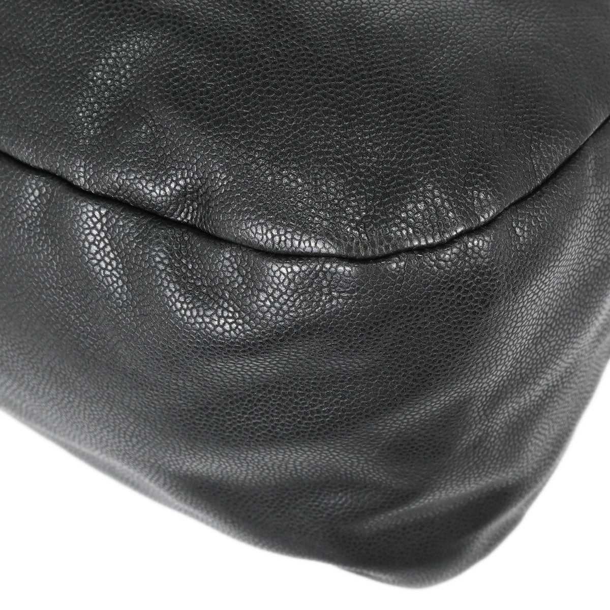 Chanel 2009-2010 Dark Gray Caviar Skin 31 Hobo Handbag