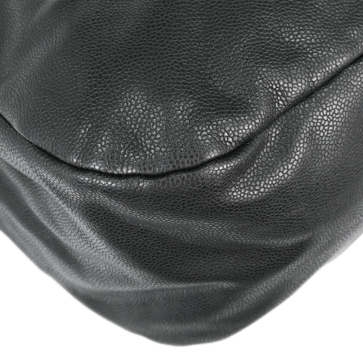 Chanel 2009-2010 Dark Gray Caviar Skin 31 Hobo Handbag