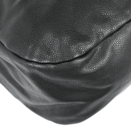 Chanel 2009-2010 Dark Gray Caviar Skin 31 Hobo Handbag