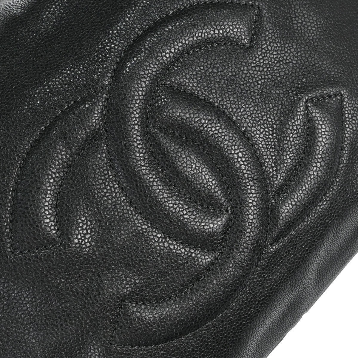 Chanel 2009-2010 Dark Gray Caviar Skin 31 Hobo Handbag