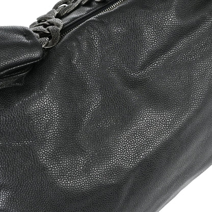 Chanel 2009-2010 Dark Gray Caviar Skin 31 Hobo Handbag