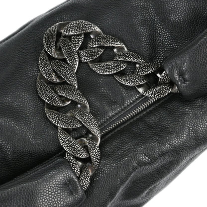 Chanel 2009-2010 Dark Gray Caviar Skin 31 Hobo Handbag