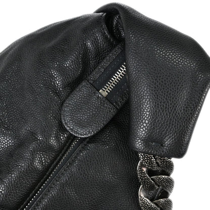 Chanel 2009-2010 Dark Gray Caviar Skin 31 Hobo Handbag