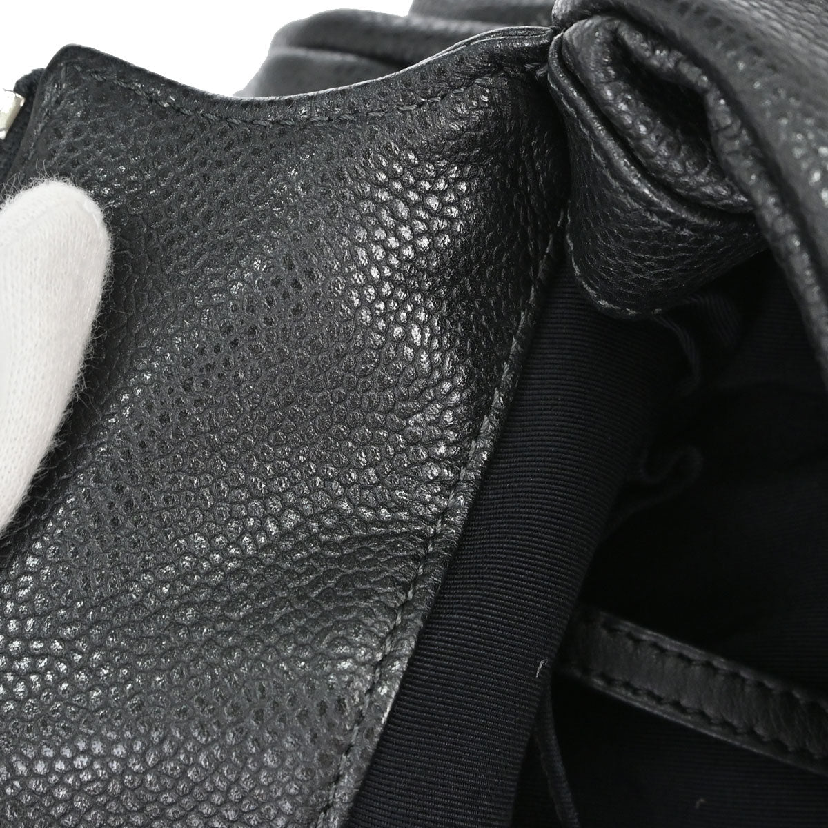 Chanel 2009-2010 Dark Gray Caviar Skin 31 Hobo Handbag