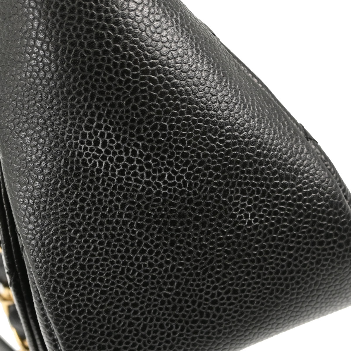 Chanel 2003-2004 Black Caviar Skin Shoulder Bag