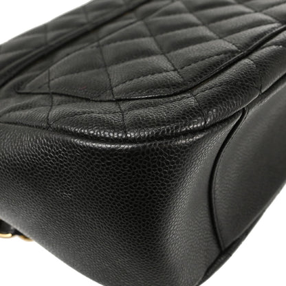 Chanel 2003-2004 Black Caviar Skin Shoulder Bag