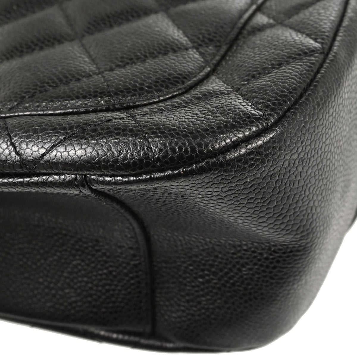 Chanel 2003-2004 Black Caviar Skin Shoulder Bag