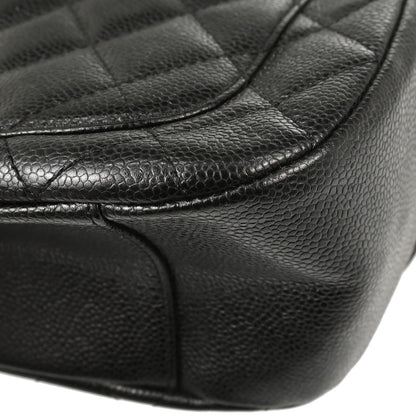 Chanel 2003-2004 Black Caviar Skin Shoulder Bag