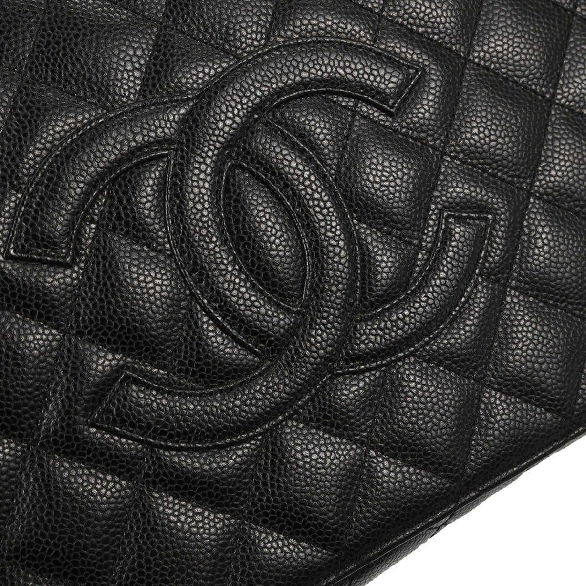 Chanel 2003-2004 Black Caviar Skin Shoulder Bag