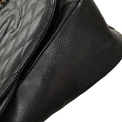 Chanel 2003-2004 Black Caviar Skin Shoulder Bag