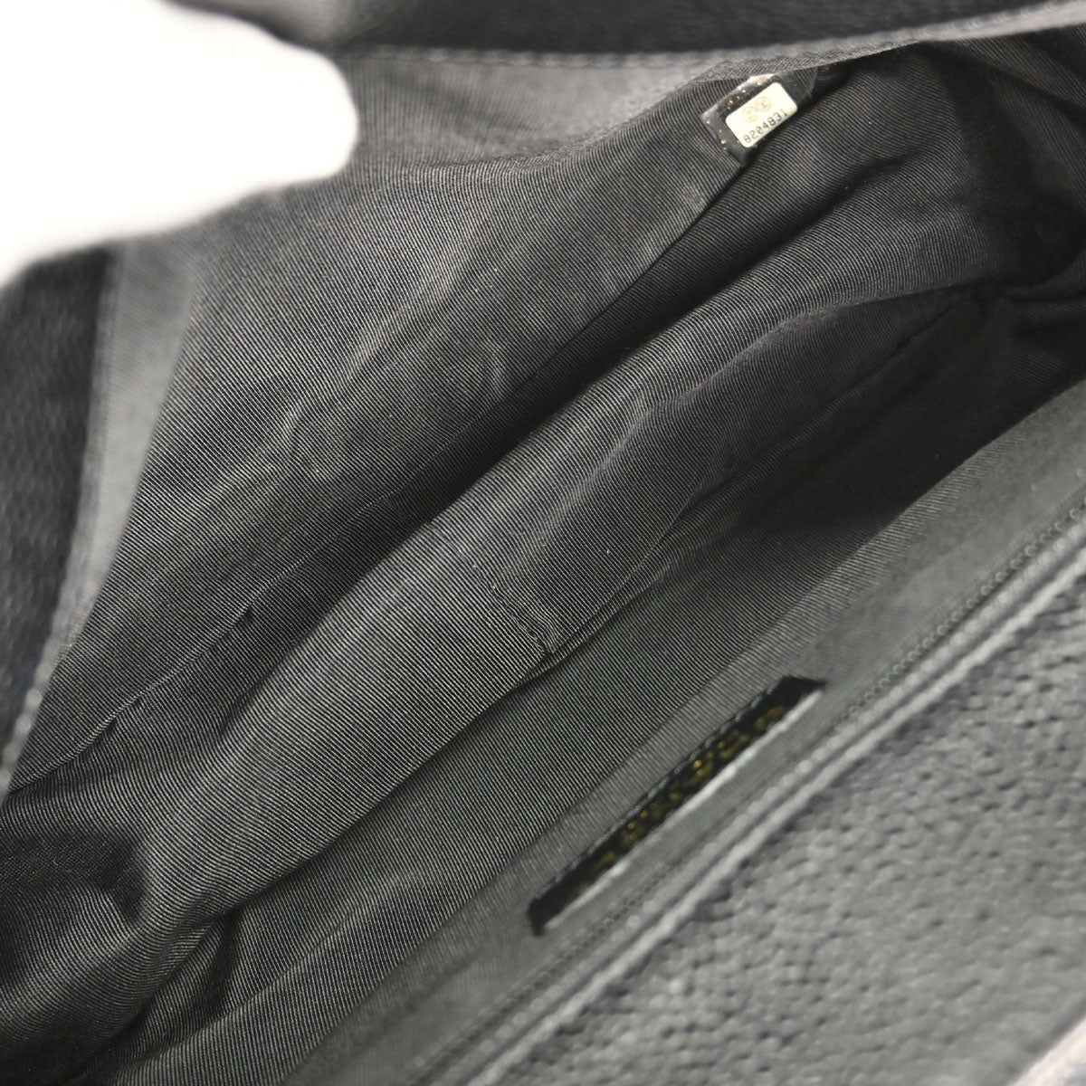 Chanel 2003-2004 Black Caviar Skin Shoulder Bag