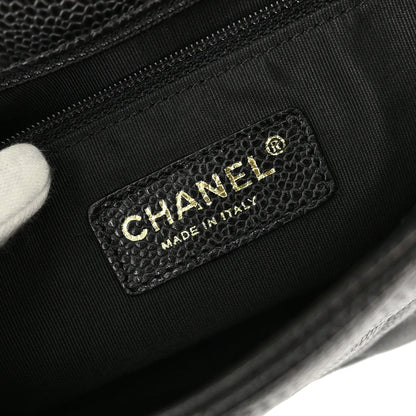 Chanel 2003-2004 Black Caviar Skin Shoulder Bag