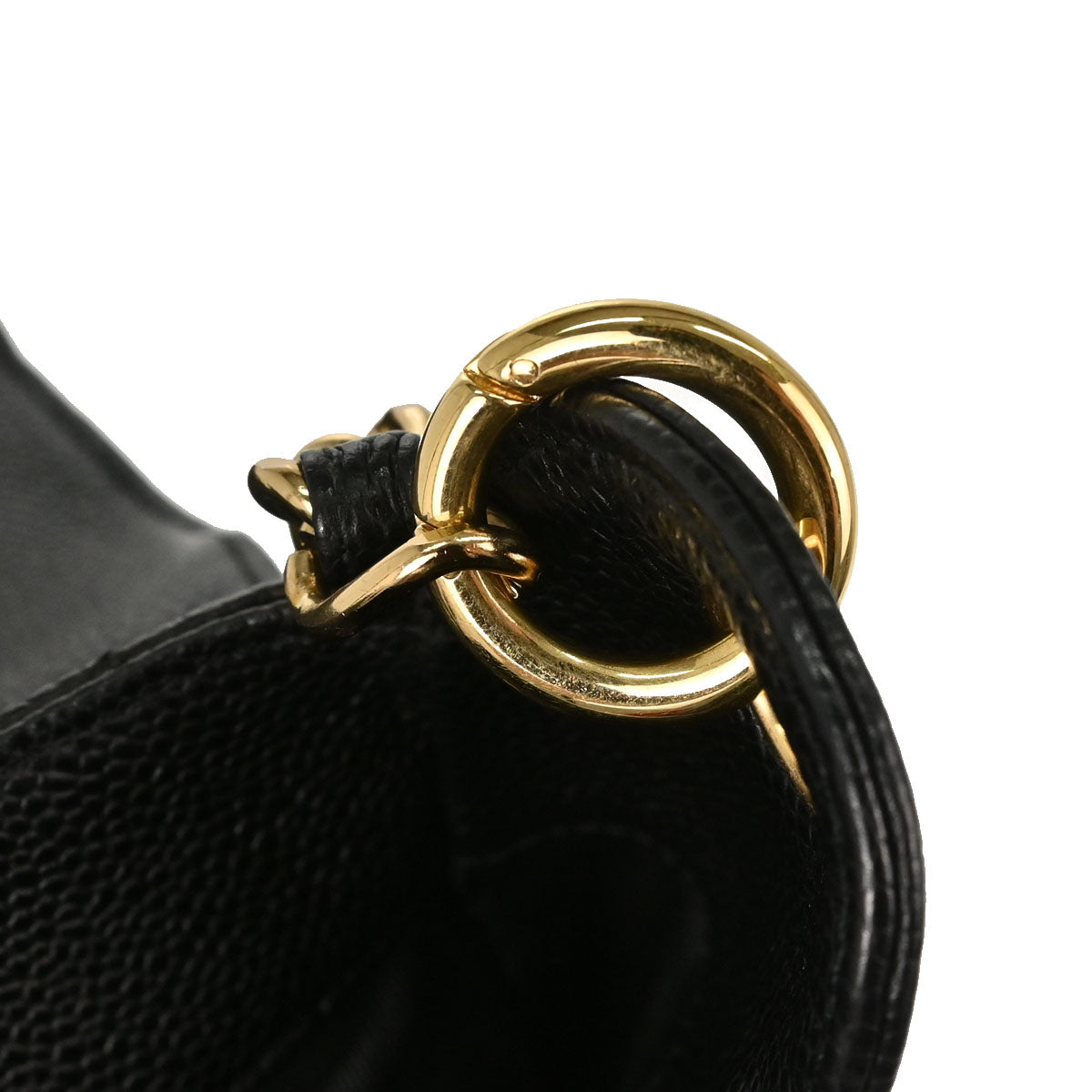 Chanel 2003-2004 Black Caviar Skin Shoulder Bag
