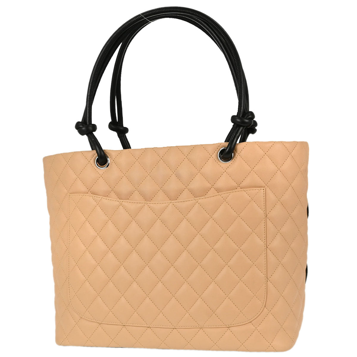 Chanel 2004-2005 Beige Calfskin Cambon Ligne Tote Handbag